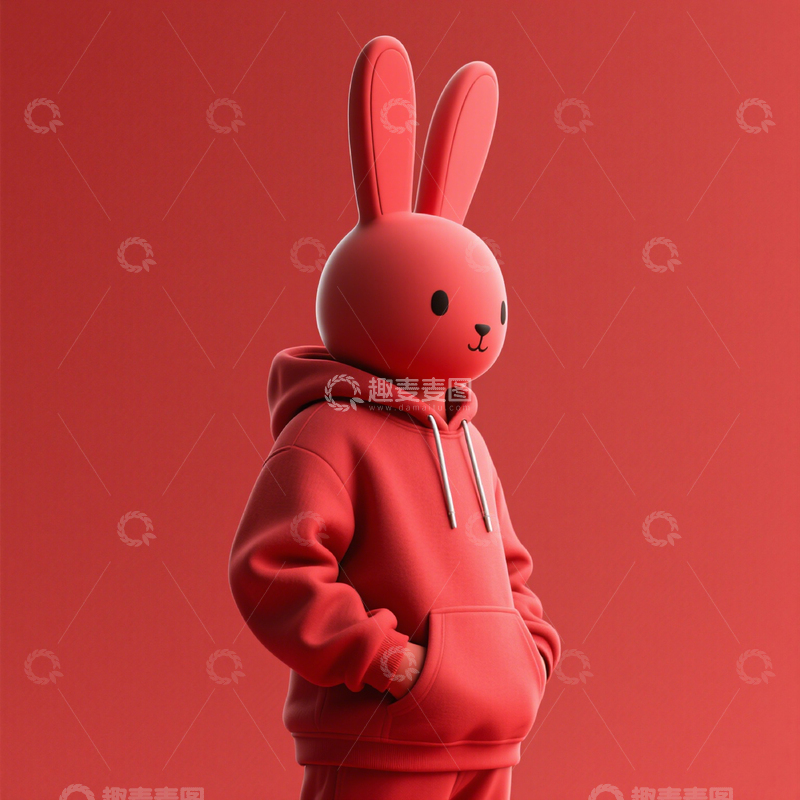 高清大图下载【趣麦麦图】兔子先生-3D渲染1