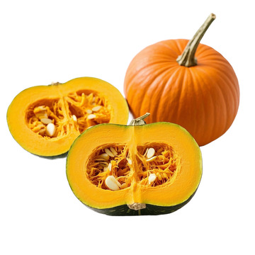 南瓜切开内部展示图
