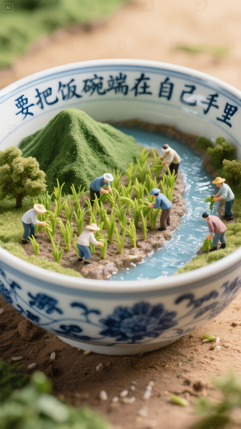 AIGC五一劳动节微缩场景图片