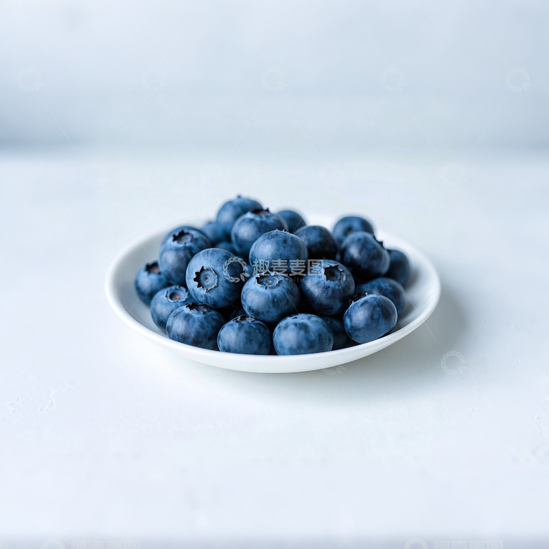 高清大图下载【趣麦麦图】盘子里面的蓝莓