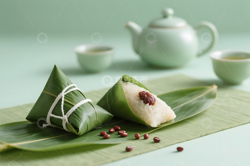 端午粽香茶韵端午节摄影