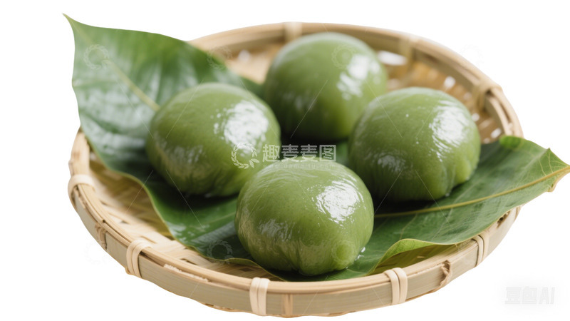 高清大图下载【趣麦麦图】清明节艾草青团免扣元素2