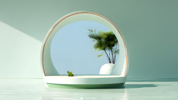 简约护肤保健品电商C4D场景1