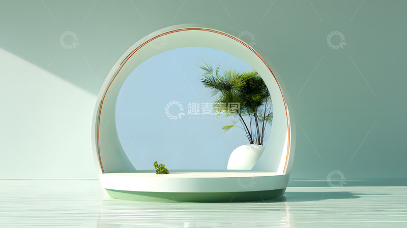 简约护肤保健品电商C4D场景1