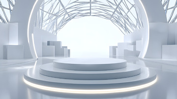 简约护肤保健品电商C4D场景7