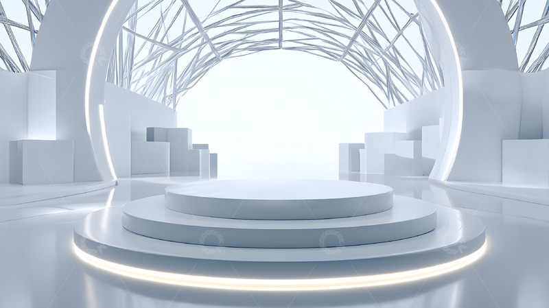 简约护肤保健品电商C4D场景7