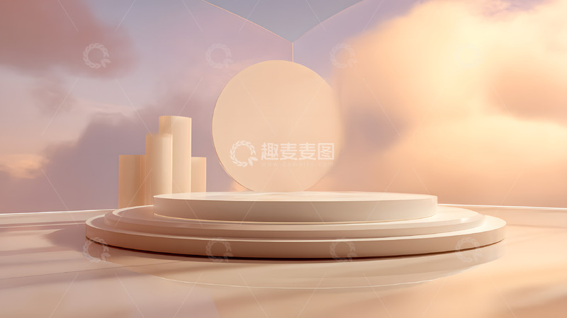 简约护肤保健品电商C4D场景4