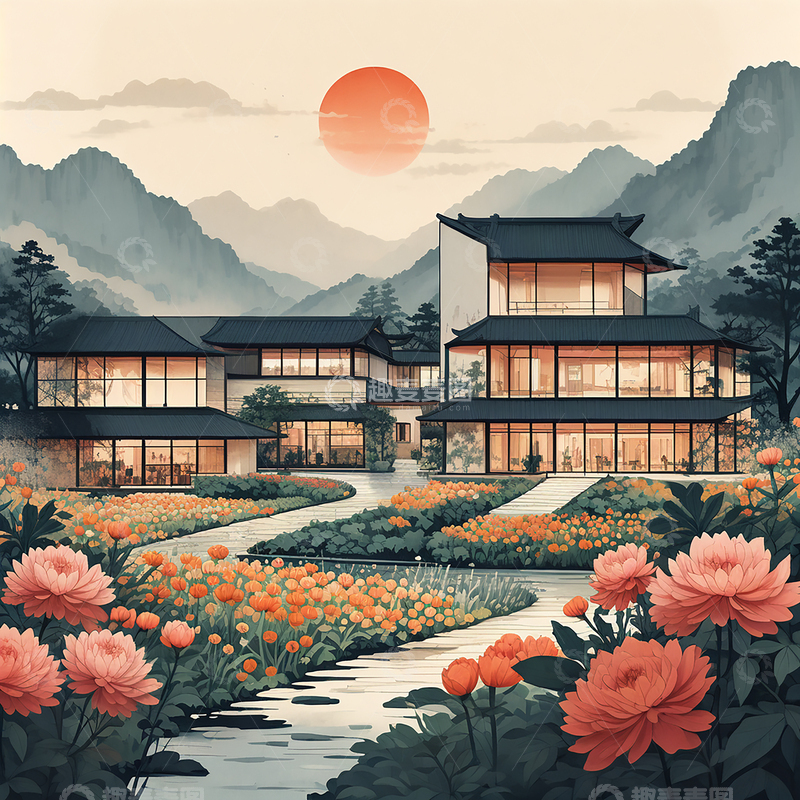 高清大图下载【趣麦麦图】新中式乡村野奢酒店