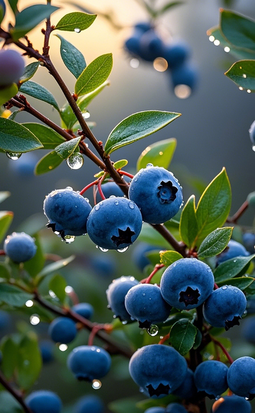 蓝莓树上的新鲜蓝莓3