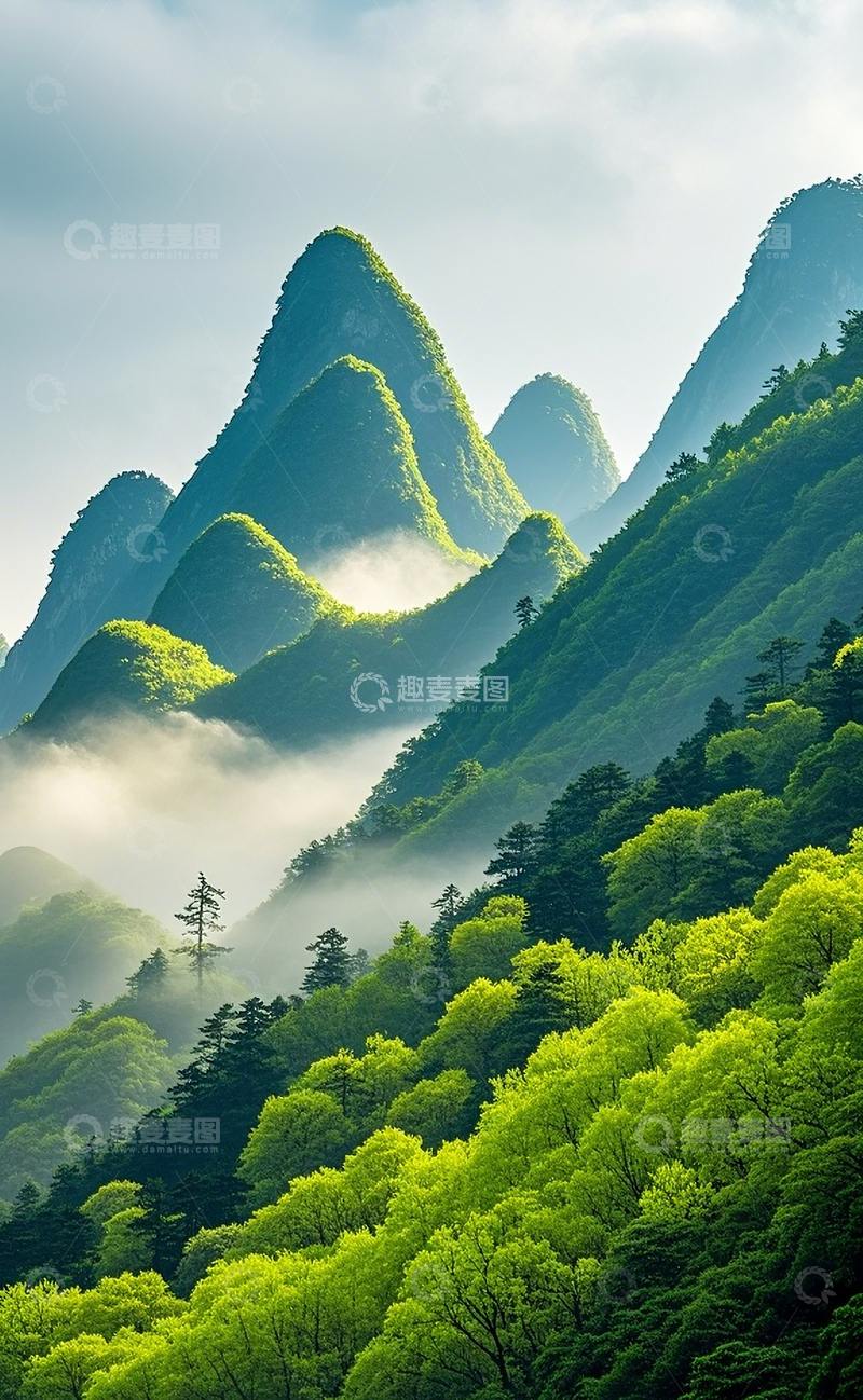 高清大图下载【趣麦麦图】春天的山川