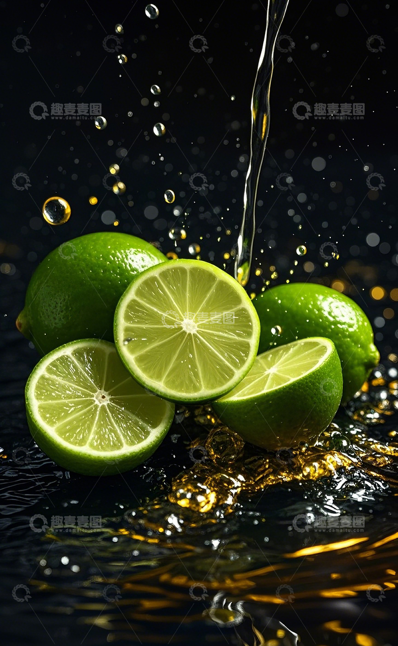 高清大图下载【趣麦麦图】水下的青柠3