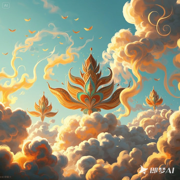 敦煌 烟雾 花纹