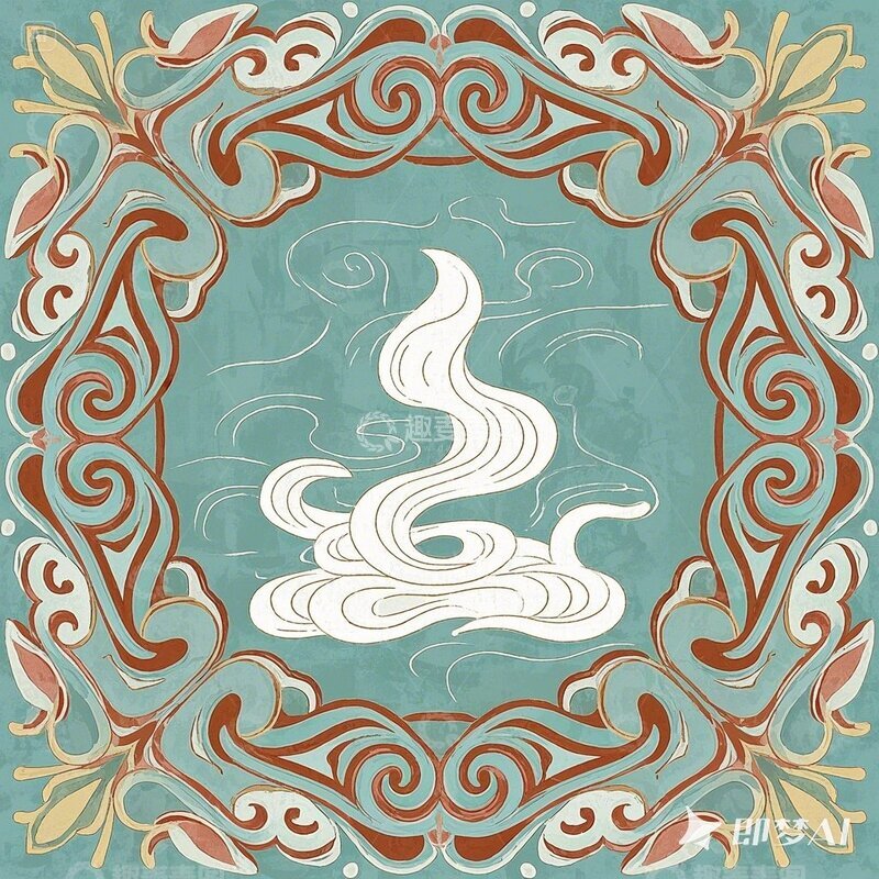 高清大图下载【趣麦麦图】敦煌 团纹 花纹