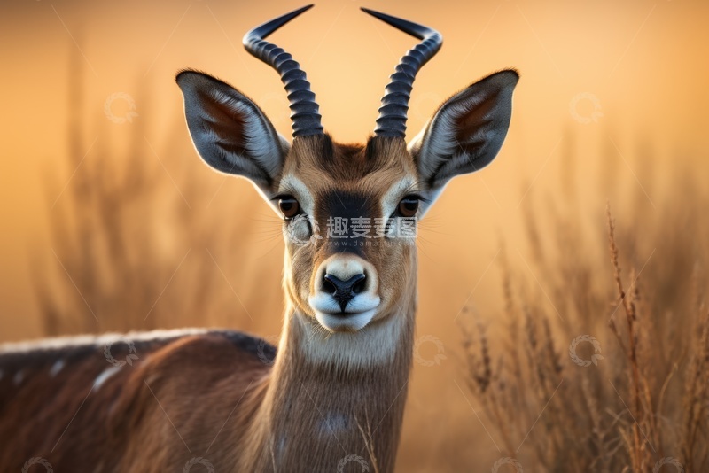 高清大图下载【趣麦麦图】一只羚羊特写