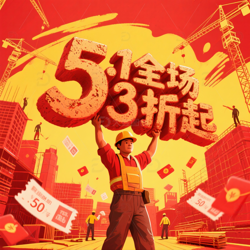 劳动节电商海报二