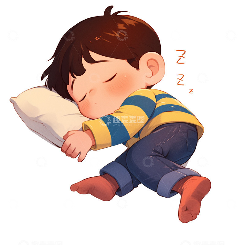 高清大图下载【趣麦麦图】人物躺着睡觉休息免抠元素10