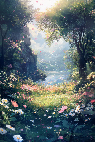 阳光下的梦幻森林