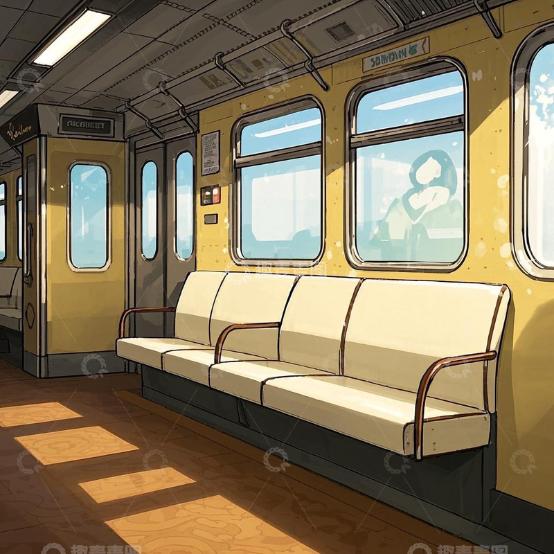 高清大图下载【趣麦麦图】列车内的座位3