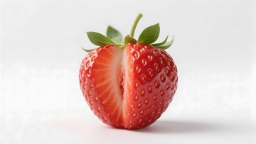 草莓孤立在白色背景上
