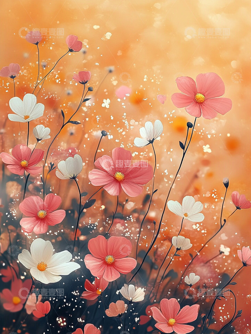 高清大图下载【趣麦麦图】唯美背景插画素材54