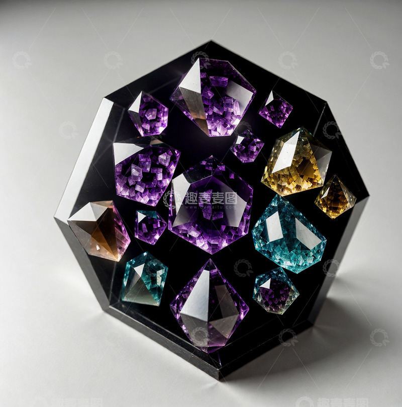 高清大图下载【趣麦麦图】六棱柱钻石4