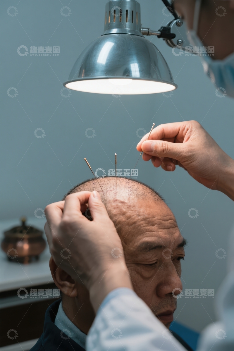 高清大图下载【趣麦麦图】针灸治疗患者