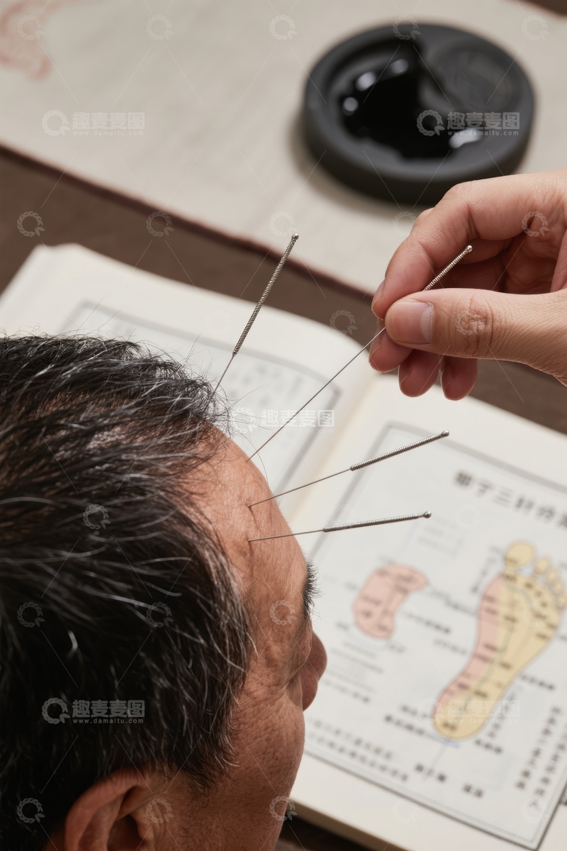 高清大图下载【趣麦麦图】耳穴刺压治疗过程