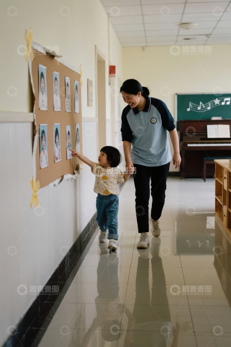 高清大图下载【趣麦麦图】童年时光亲子陪伴