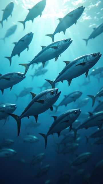游鱼群的壮观景象
