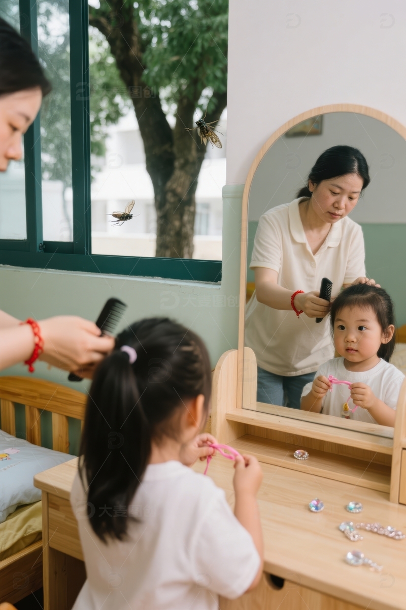 高清大图下载【趣麦麦图】亲子共度美好时光