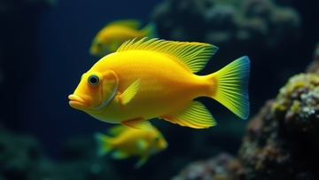 热带鱼的生动瞬间。