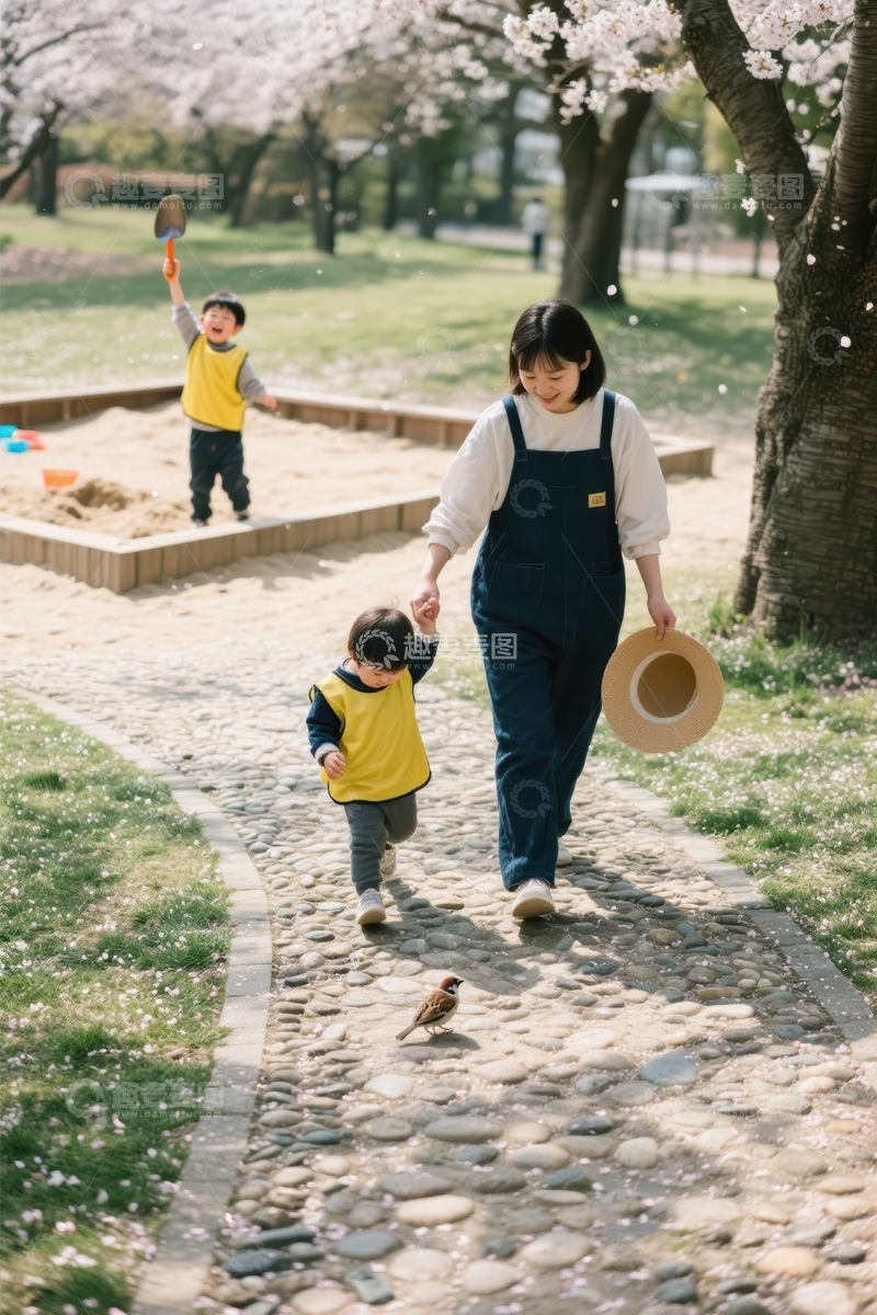 高清大图下载【趣麦麦图】春日里的童趣时光