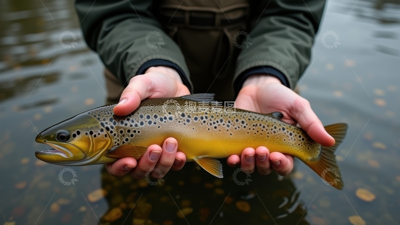 高清大图下载【趣麦麦图】鳟鱼的喜悦