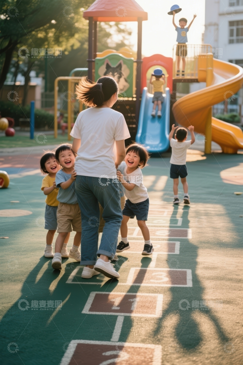 高清大图下载【趣麦麦图】欢乐童年嬉戏玩耍