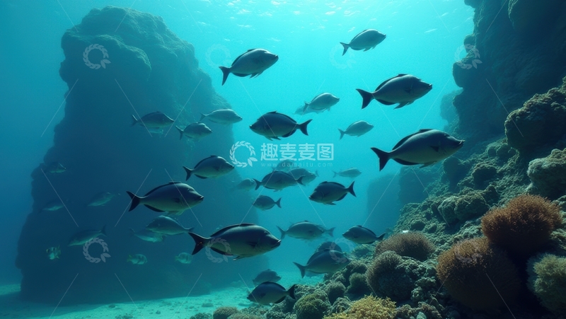 高清大图下载【趣麦麦图】海底鱼群