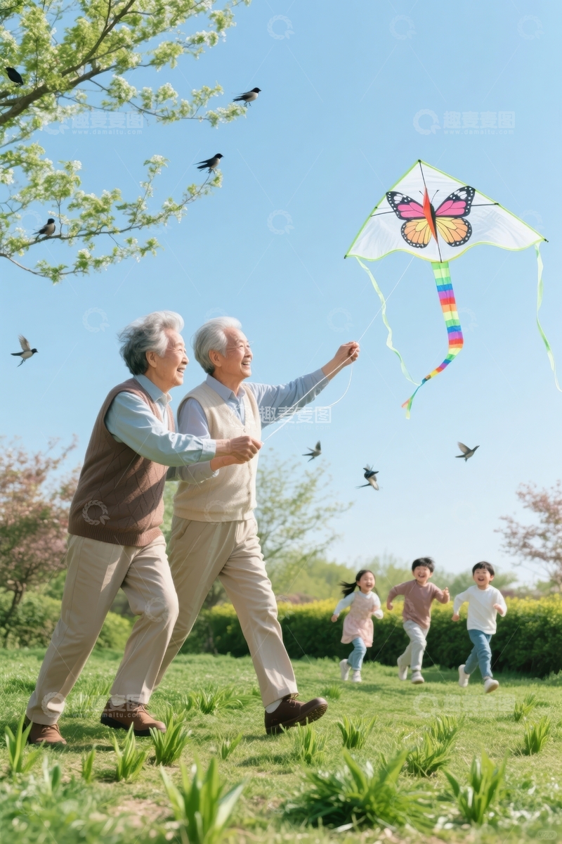 高清大图下载【趣麦麦图】老友重叙情谊长