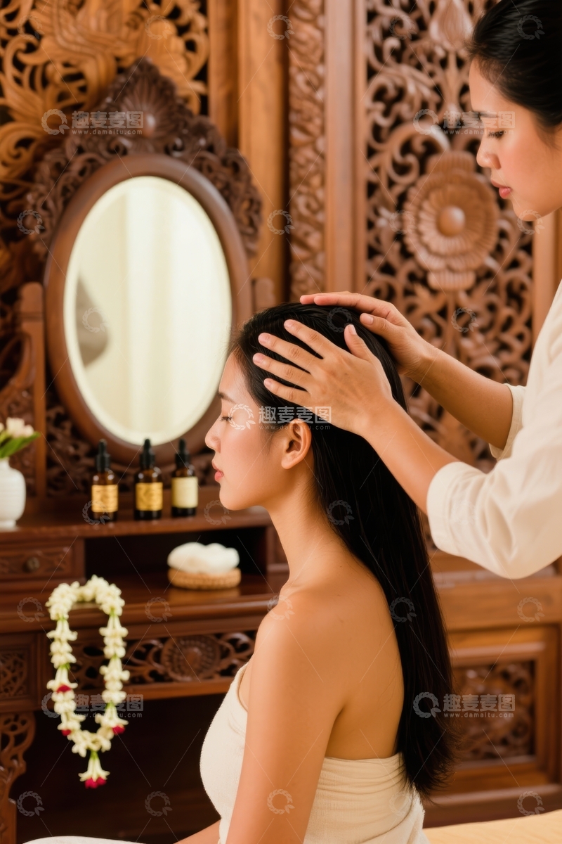 高清大图下载【趣麦麦图】泰式头部按摩体验