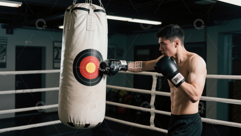 高清大图下载【趣麦麦图】拳击训练：力量与技巧