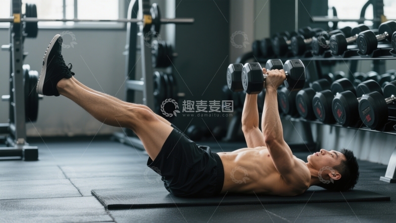 高清大图下载【趣麦麦图】仰卧举踵运动：增强核心力量