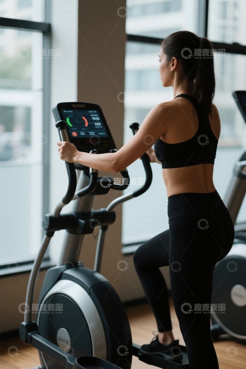高清大图下载【趣麦麦图】健身房运动，健康生活1