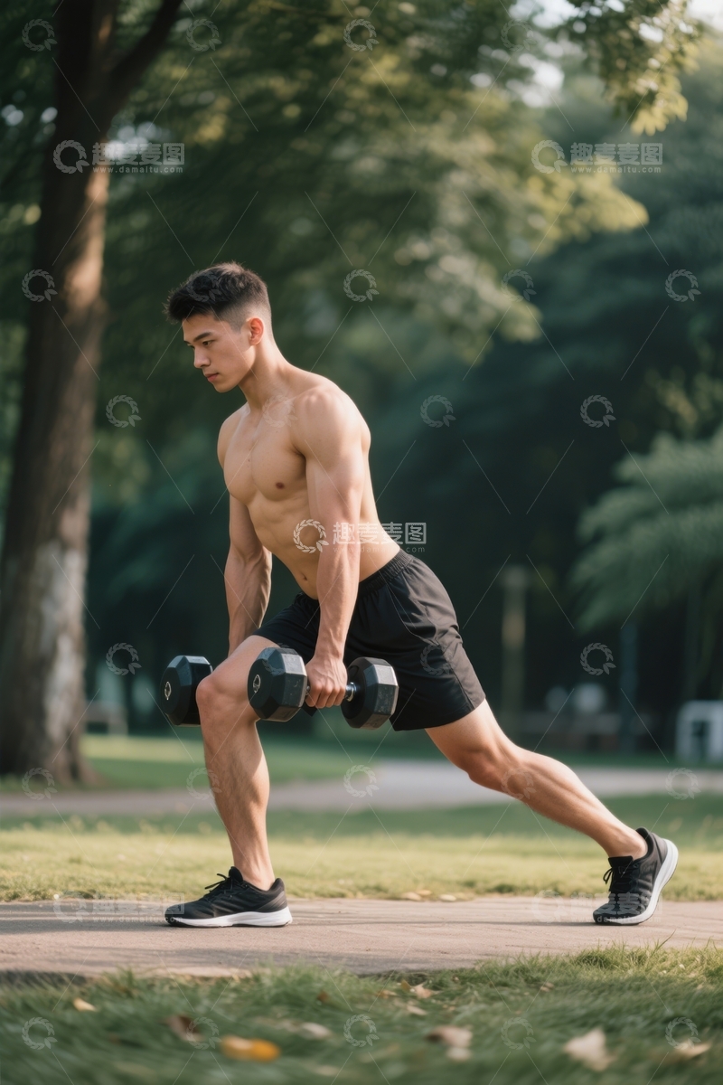 高清大图下载【趣麦麦图】户外健身健壮男士