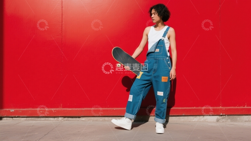 高清大图下载【趣麦麦图】红墙侧工装者展态