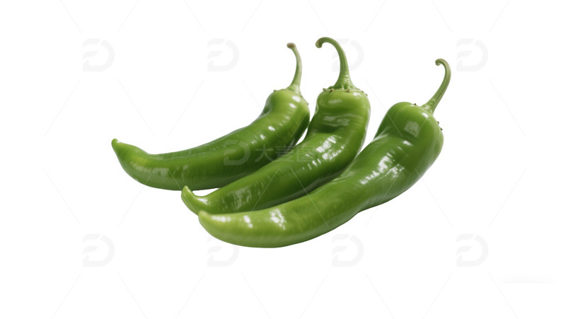 三根青色辣椒摄影免扣元素