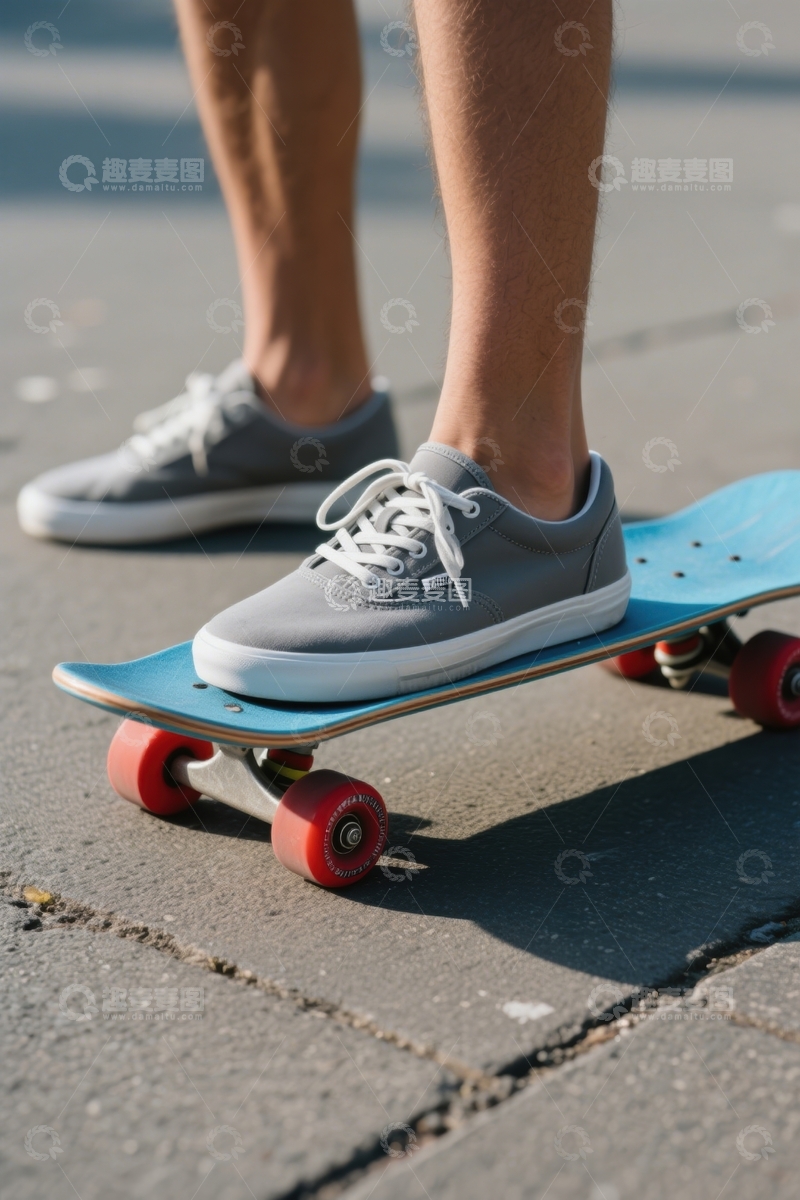 高清大图下载【趣麦麦图】街头滑板的随性步伐