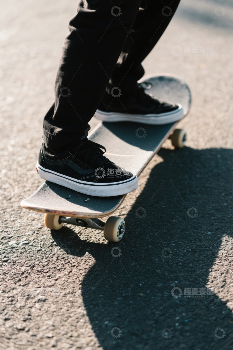 高清大图下载【趣麦麦图】街头滑板者的脚下节奏