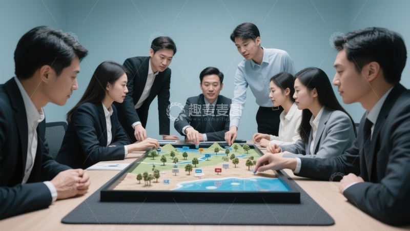 高清大图下载【趣麦麦图】团队合作，规划未来