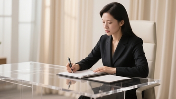 专业女性工作场景