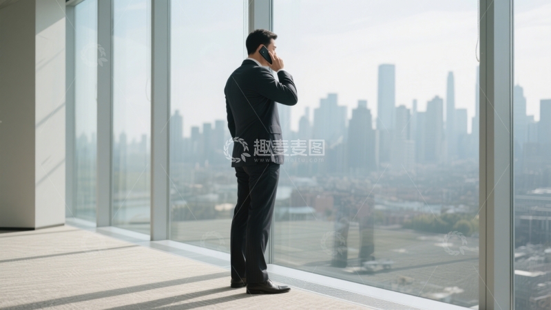 高清大图下载【趣麦麦图】高层商务通话