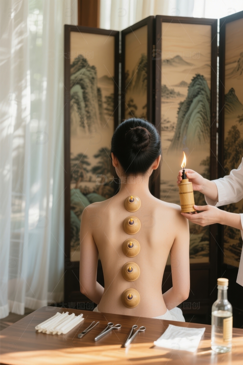 高清大图下载【趣麦麦图】烛苗灸疗