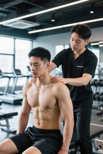 健身后理疗按摩放松